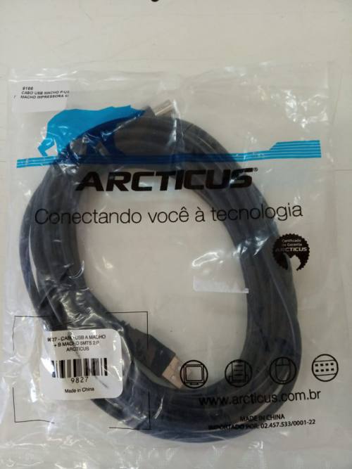 CABO USB MACHO p/ USB MACHO IMPRESSORA 2.0 5m R$ 13,50 (Retirar na loja)